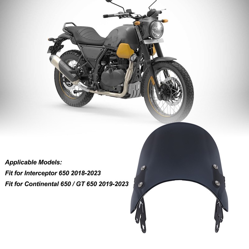 Motorcycle Windshield Windscreen Noise Reduction Protective Wind Deflector for Interceptor