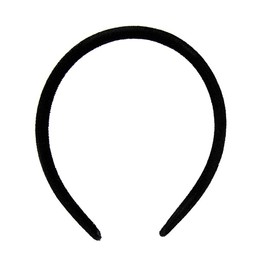 1cm Wide Black Velvet Feel Alice Hair Band Headband (0.4")