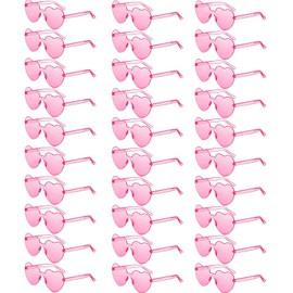 Heart Sunglasses Heart Glasses Heart Rimless Sunglasses Frameless Transparent Love Glasses Eyewear for Women Party Favor