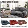 ULTICOR Extra Wide 75-100" 2 Seater Reclining Sofa Slipcover, Velvet