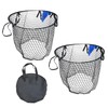 2Pcs Soccer Top Bins Target Net, 60cm/23.6in Black Fold-able Football
