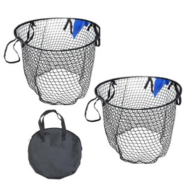 2Pcs Soccer Top Bins Target Net, 60cm/23.6in Black Fold-able Football Training Bag, Football Target Goal Net, Top Corner Target Net Goals for Kids Shootings Accuracy Practice Equipment