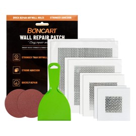 BONCART Drywall Repair Kit,Drywall Patch Repair Kit,2/4/6/8inch Self Adhesive Repair Patch,Quick Repair Drywall Large Holes