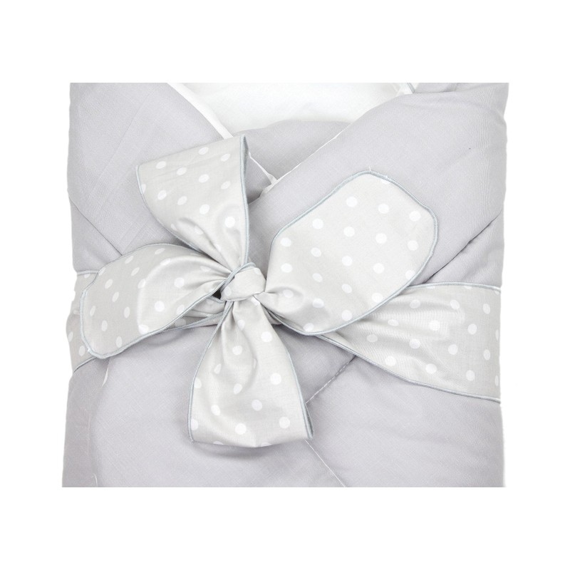 TupTam Baby Swaddle Blanket Padded Wrap with Deco Bow, Gray,