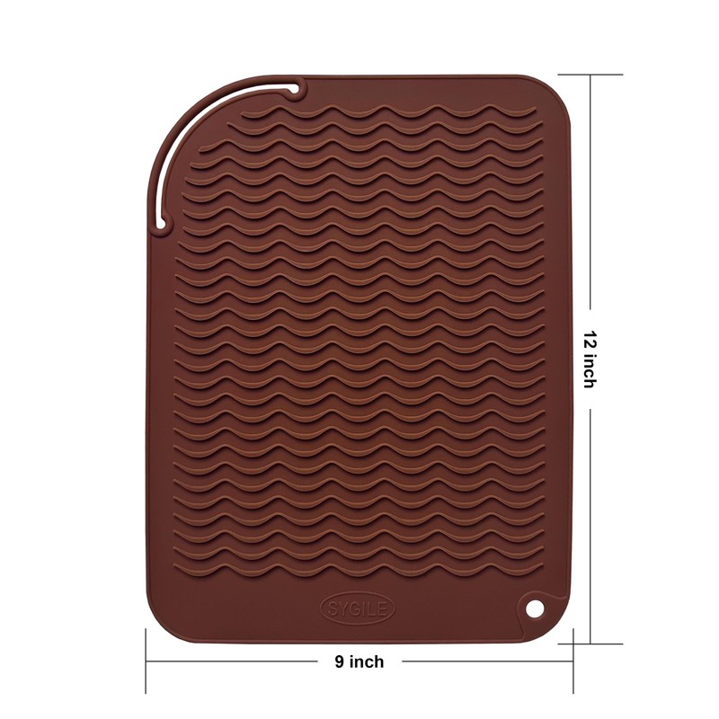 SYGILE 12" X 9" Large Heat Resistant Silicone Mat for