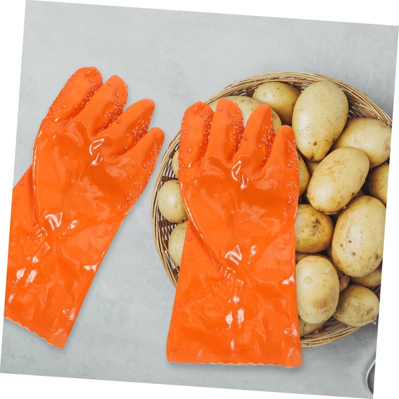Angoily 1Pair Veggie Peeling Gloves Slip Kitchen Tool for Easy
