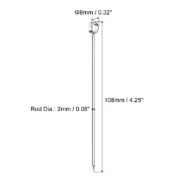 sourcing map Cocktail Toothpicks, 20Pcs 4.3 Inch Stainless Steel Long Cocktail Picks Reusable Metal Round Ring Cocktail Skewers for Drinks Appetizer Fruits