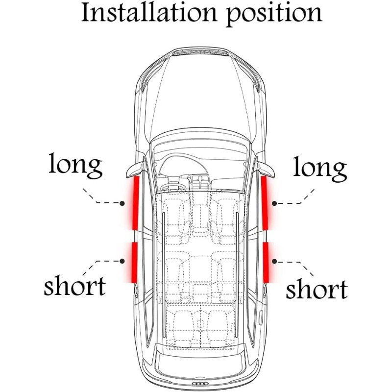 4pcs For Ford Expedition Car Door Threshold Sill Covers Edge