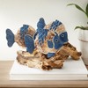 BLACK FOREST DECOR Driftwood Fish Trio Sculpture, 12" W x