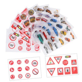 HAPINARY 1 Set Road Traffic Sign Stickers Decorative Paper Stickers Home Wall Decoration Traffic Sign Sticker Pieces