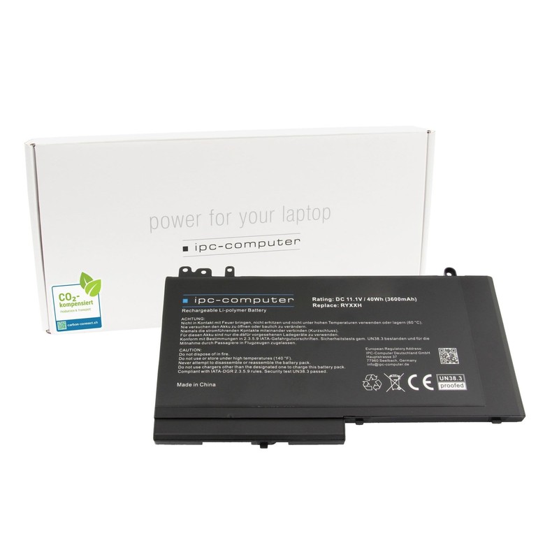 IPC-Computer Akku kompatibel zu Dell Latitude 3150/E5250-0RYXXH mit 40Wh