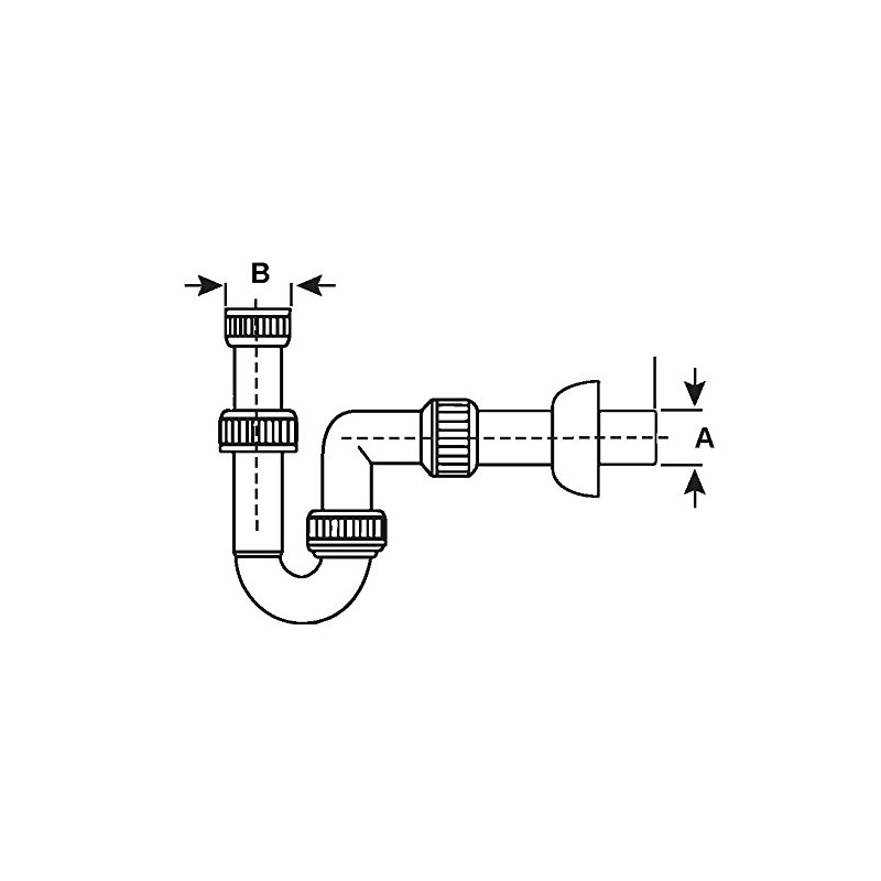Viega 105952 Pipe Odour Trap with Siphon 1 1/4 Inch
