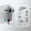 Black Tubular Tub Drain Kit with Welsan Tip-Toe Bathtub Drain