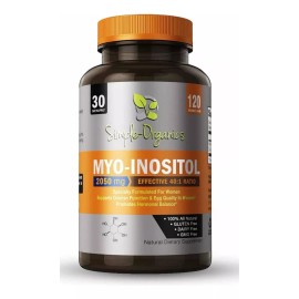 Simple Organics Myo Inositol 40:1 (120 Cápsulas) Simple Organics Hecho E.u. Sabor Sin Sabor