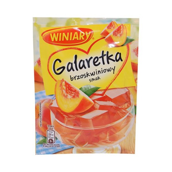 Winiary Galaretka Peach Flavored 75g (Pack of 5)