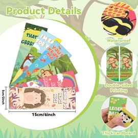 120PCS Animal Book Marks for Reading Kids, Paper Bookmark Set Motivational Animal Pun Book Marks, Bulk Funny Book Marks for Book Lovers Classroom Reward