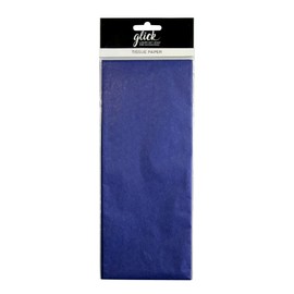 Glick Four Sheets of Royal Blue Tissue Paper, Each Sheet 750mm x 500mm Tissue Paper Blue, Royal Blue Tissue Paper for Gift Wrapping, Birthday Blue Tissue Paper (TP08)
