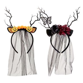 Mr.Workabee Banderas de Halloween para Las Mujeres y los Niños, Sombrero de Bruja Variado Banderas de Cabeza Cosplay Disfraz de Fiesta Accesorios de Vacaciones