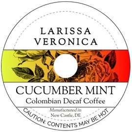 Cucumber Mint Colombian Decaf Coffee (Single Serve K-Cup Pods) (Gourmet, Naturally Flavored, Whole Coffee Beans) (12 pods, ZIN: 575900) - 2 Pack