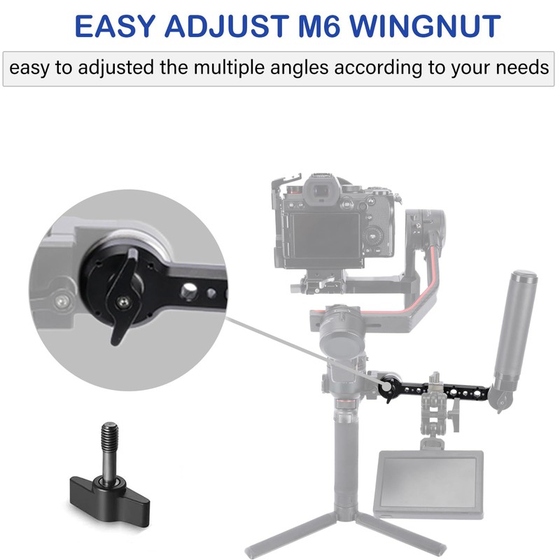 NICEYRIG Rosette Extension Arm with Nato Rail & Locating Holes