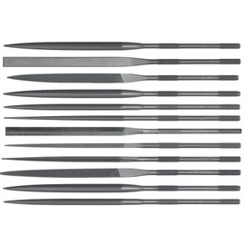 Grobet Needle File Swiss Pattern Needle 5-1/2 Inch Set of 12 Cut 0