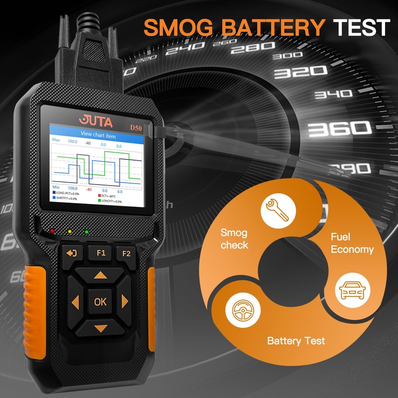 JUTA D50 OBD2 Scanner Car and Truck Code Reader Heavy