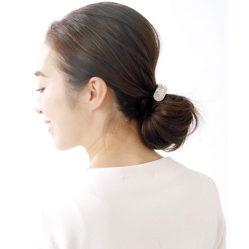 VINGTAINE H7183-G- Bijou Curve Hair Cuff, Pony Hook, Easy Arrangement,