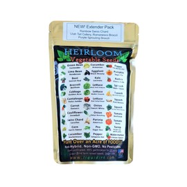 Heirloom Vegetable and Fruit Seeds 38 Varieties - Non-Hybrid and No Pesticides and Non-GMO Survival Garden Seed Bank