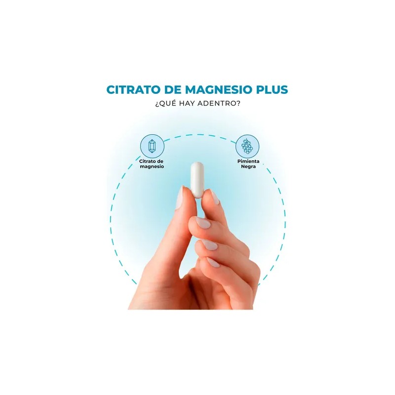 Citrato Magnesio Alta Absorción Capsulas 610mg Nuvalab Sabor