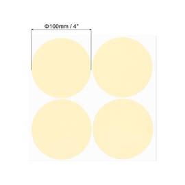 PATIKIL Round Colored Stickers 4", 25 Pcs Removable Sticky Writable Circle Coding Labels for Office Shop Home Classroom Marking Classification, Beige