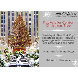 "Rockefeller Center Christmas Tree" - Fine Art Matted Print from NYC Collection, Image 7x10.5, Mat 11x14 Inch, Ready to Frame, Made in USA