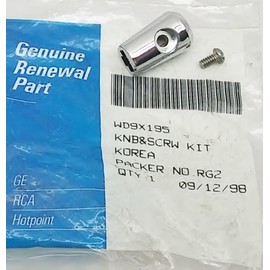 WD9X195 Dishwasher Door Latch Knob & Screw Kit - New - Chrome - Genuine OEM - AM 2-2-2