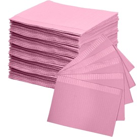 MFUOE 125 Pieces Tattoo Table Mats Tattoo Tray Covers Disposable Black Square Pad Scarf Towel for Tattoo (Pink)