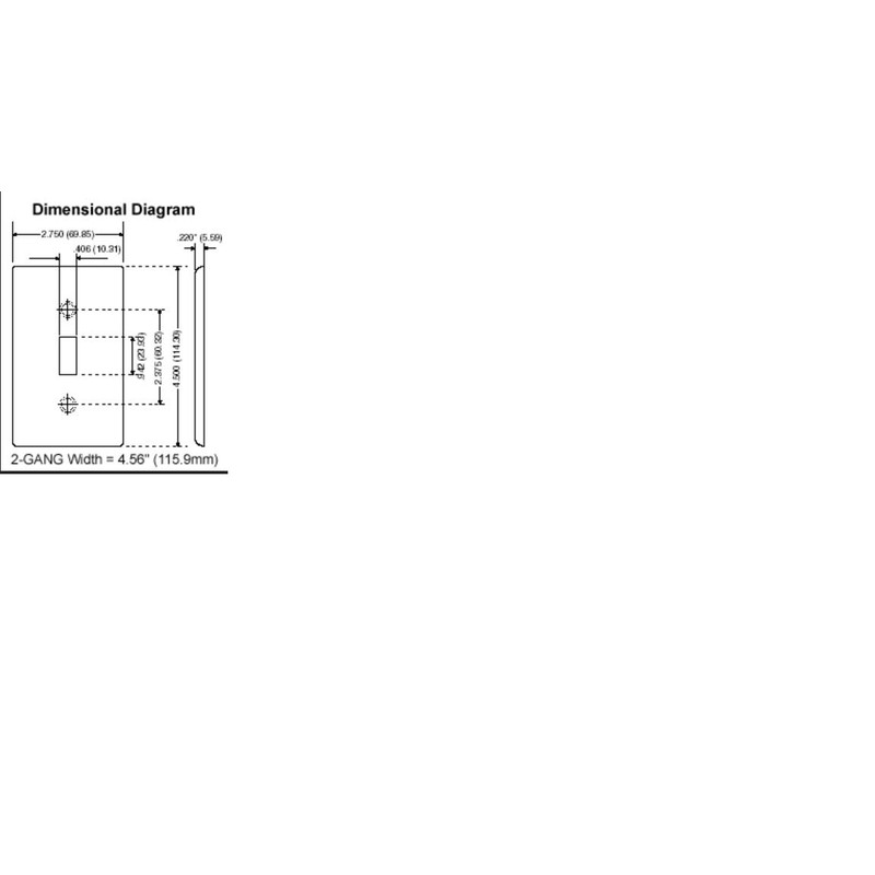 Leviton 78016 2-Gang Duplex Device Receptacle Wallplate, Standard Size, Thermoset,