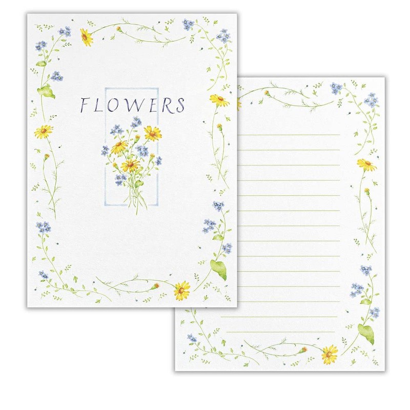 Enuby EA B6 Stationery Paper Flowers Stationery Envelopes Set |