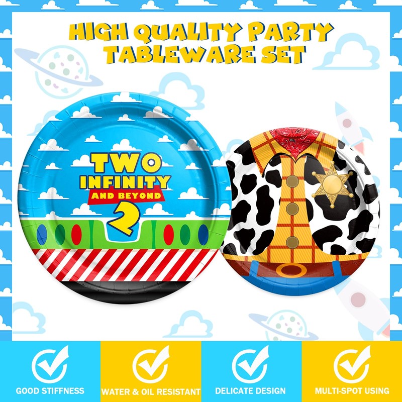 Party Inspo Two Infinity and Beyond Birthday Party Supplies Tableware
