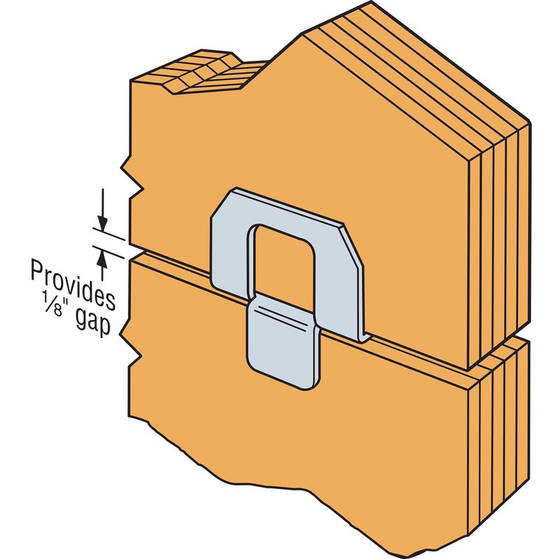 Simpson Strong-Tie PSCL 1/2-R50 PSCL 20-Gauge Panel Sheathing Clip for