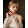 GRYUIRY Wedding Sheer Tulle Glove Long Fingerless Glove for Women