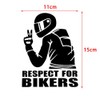 EROSPA® Sticker Car Motorcycle Respect for Bikers (Silver)