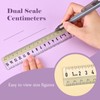 BAYTORY 8 Pcs Plastic Rulers 6 Inch, Small Acrylic Ruler,