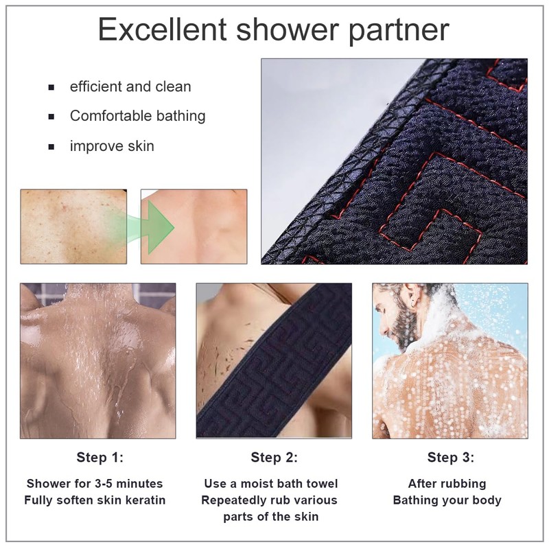 Back Scrubber and Exfoliating Glove, Exfoliating Gloves, Shower Brush Back,