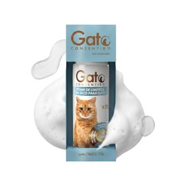 Gato Consentido - Foam Limpieza en Seco para Gato, Sin Enjuague, 150ml | No requiere agua, pelo limpio y brillante, no tóxico, uso frecuente, para gat