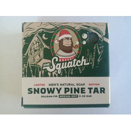 Dr. Squatch Limited Edition All Natural Bar Soap for Men with Medium Grit, Snowy Pine Tar