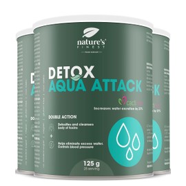 Nature's Finest Detox Aqua Attack | 2-in-1-Formel zur Reduzierung von Wassereinlagerungen und zum Abnehmen | Erhöht die Wasserausscheidung um 27 % | Fördert die Entgiftung und Reinigung des Körpers