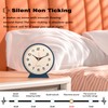 AYRELY® 4.5" Analog Alarm Clock,Small Retro Desk Clock Battery Operated,Slient