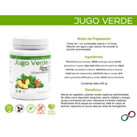 Jugo Verde en Polvo CMC 555g Suplemento de Vegetales Orgánicos Energía                                                                                