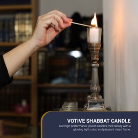 Only Kosher Candy Neronim 4 Hours Burning Time Votive Shabbat Candle, Traditional Shabbos Candles, 72 Pack