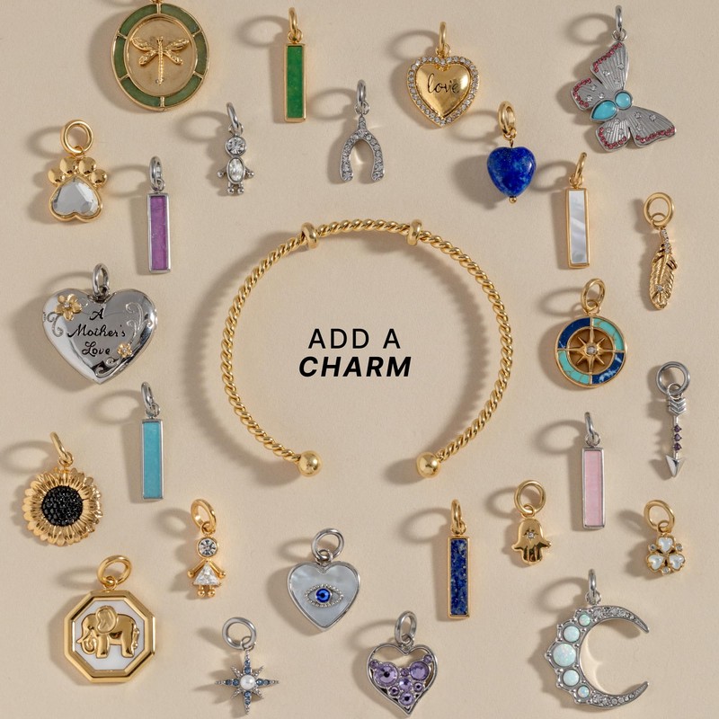 Alex and Ani Little Loves Charm Bundle Interchangeable Twisted Cuff