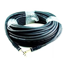 Monoprice 35ft Premier Series 1/4inch TRS or Stereo Phono Male/Male 16AWG Cable Gold 4797