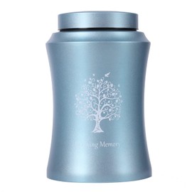 Tree of Life Urns for Human Ashes - Cremation Urns Adult for Funeral, Burial or Home - Cross Urns for Ashes Men Women - Decorative Urn for Ashes Male Female (220 cubic inches, Blue(Tree))